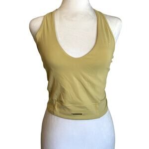 Whitney Simmons Gymshark Crop Tank in Sea Kelp Medium